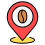 Coffee Shop Red Location Placeholder icon
