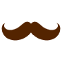 Curled Brown Mustache icon