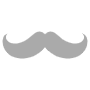 Curled Gray Mustache free icon for commercial use
