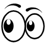 Cute Cartoon Eyes Looking Left free icon for commercial use