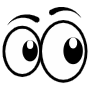 Cute Cartoon Eyes Looking Right free icon for commercial use