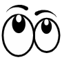 Cute Cartoon Eyes Looking Up free icon for commercial use
