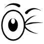 Cute Cartoon Eyes Wink free icon for commercial use