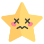 Death Cute Cartoon Yellow Star Emoji free icon for commercial use