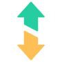Double Arrow Up And Down free icon for commercial use
