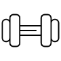 Dumbbell And Gym Outline icon