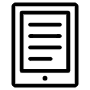 Ereader And Text Lines Thick Outline free icon for commercial use