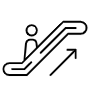 Escalator Up Sign Outline icon