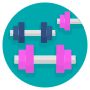 Fitness And Dumbbells free icon for commercial use