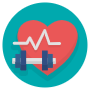 Fitness And Heart Healthcare free icon for commercial use