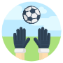 Football Goalkeeper And Ball free icon for commercial use