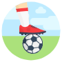 Football Player And Ball icon