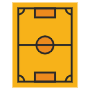 Football soccer field yellow free icon for commercial use