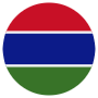 Gambia Flag Circular icon