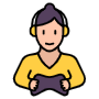 Gamer Girl free icon for commercial use