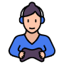Gamer Girl free icon for commercial use