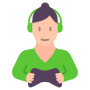 Gamer Girl free icon for commercial use