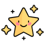 Gold Cartoon Stars Emoji free icon for commercial use