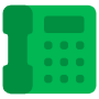 Green Digital Telephone free icon for commercial use