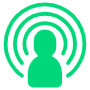 Green Podcaster Voice Stream free icon for commercial use