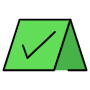 Green Reserved Restaurant Sign And Black Check Mark free icon for commercial use