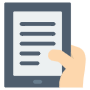 Grey Ereader And Ebook Reader free icon for commercial use