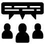 Group Chat Online Black Community free icon for commercial use