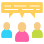 Group Chat Online Members Forum free icon for commercial use