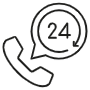 Hotel 24 Hours Customer Service free icon for commercial use