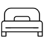 Hotel Big Bed Outline free icon for commercial use