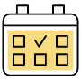 Hotel Booking Yellow Calendar free icon for commercial use
