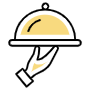 Hotel Food Service Yellow free icon for commercial use