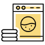 Hotel Laundry Yellow Washing Machine free icon for commercial use