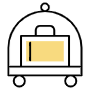 Hotel Luggage Cart Service Yellow icon