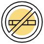 Hotel No Smoking Yellow Sign icon