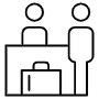 Hotel Reception Desk And Customer Service icon