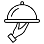 Hotel Room Food Service Outline icon