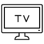 Hotel Room Television Outline free icon for commercial use
