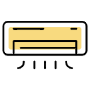 Hotel Room Yellow Air Conditioner free icon for commercial use