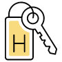 Hotel Room Yellow Key free icon for commercial use