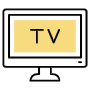Hotel Room Yellow Television free icon for commercial use