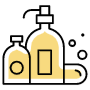 Hotel Soap And Yellow Shampoo Bottle icon