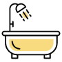 Hotel Yellow Bathtub And Shower icon