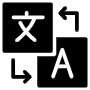 Language Translation Process Black Squares free icon for commercial use
