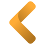 Left Chevron Yellow Gradient free icon for commercial use