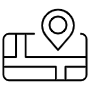 Location Placeholder And Road Map Outline free icon for commercial use