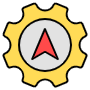 Location Settings Gear free icon for commercial use