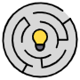 Maze Challenge And Light Bulb free icon for commercial use