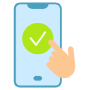 Online Booking Smartphone Hand Click icon