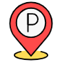 Parking Location Red Placeholder Sign icon